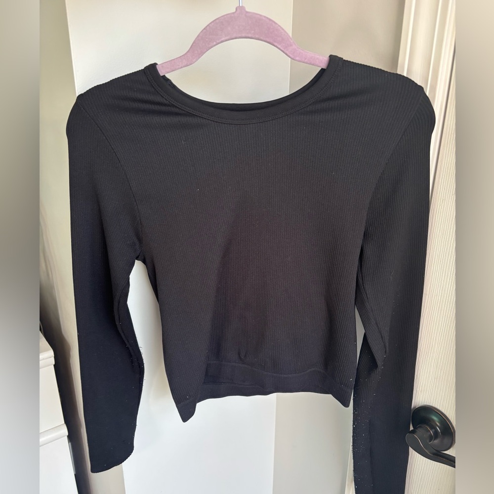 Jo & Co Black ribbed long sleeve